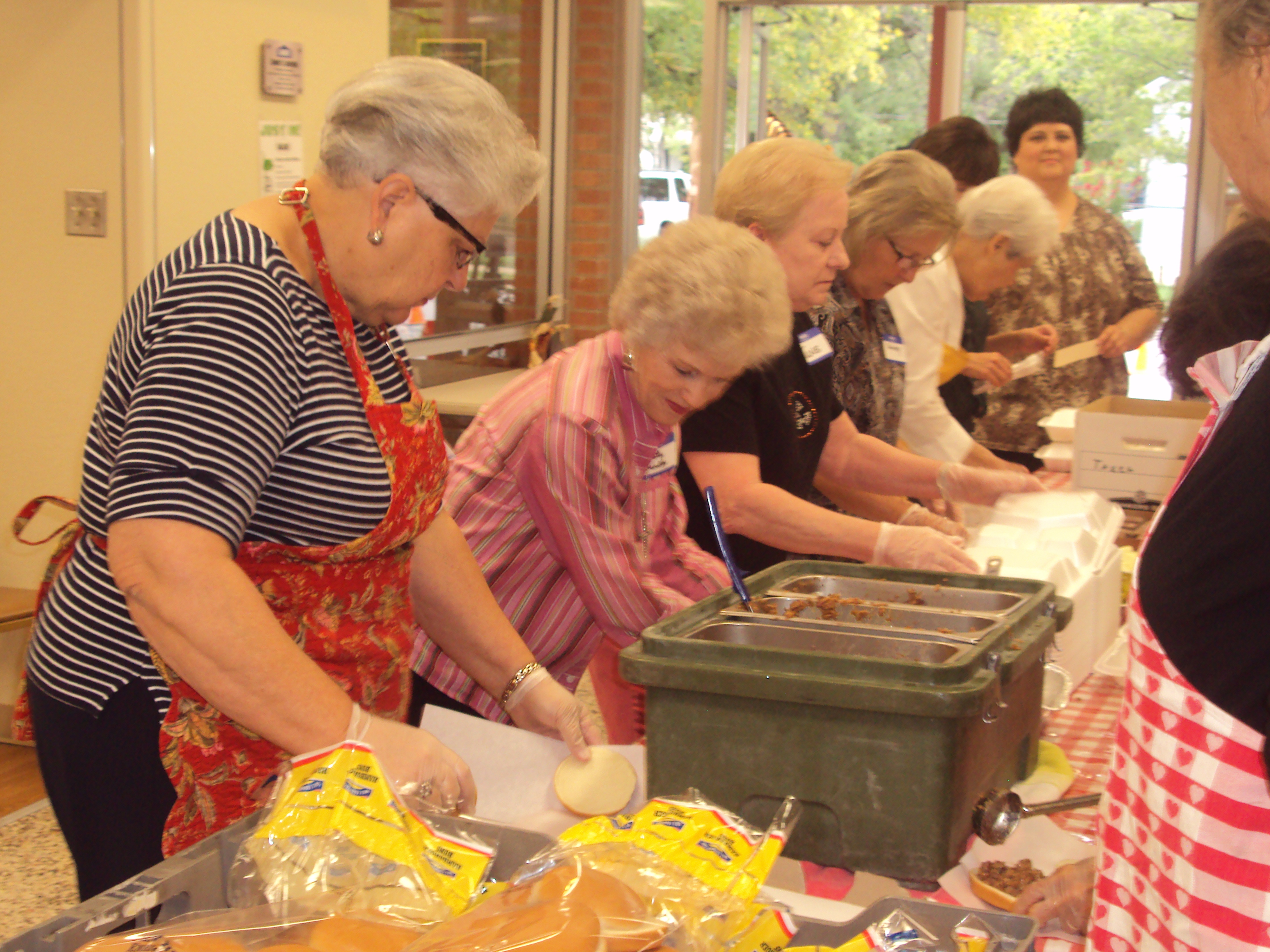BBQ for Books assembly line